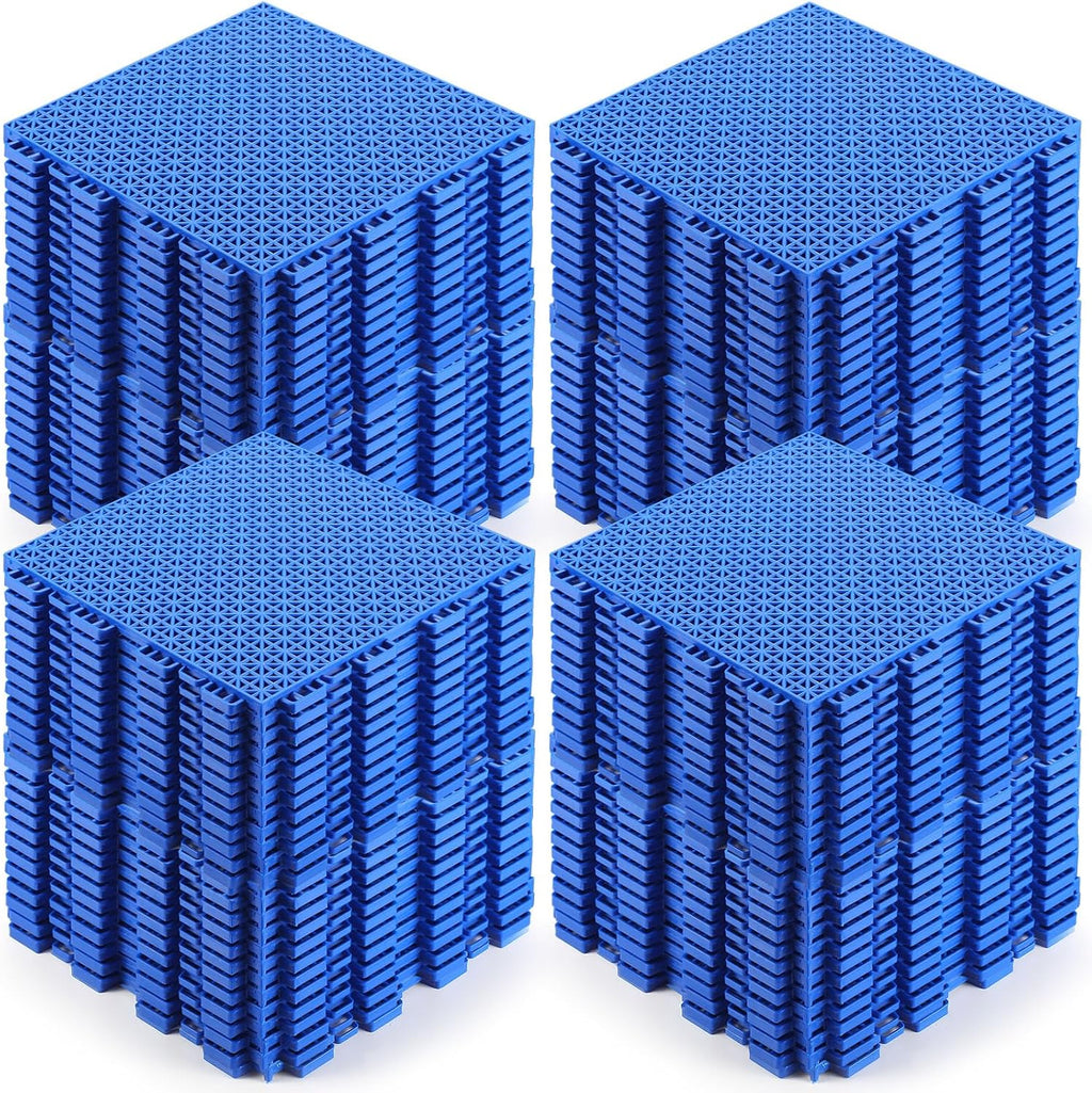 Blue Drainage Interlocking Cushion Floor Tiles