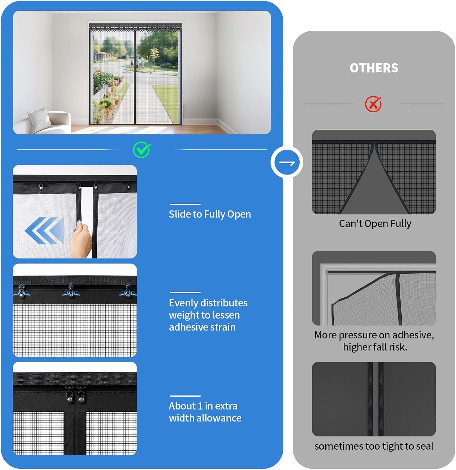 Sliding Magnetic Retractable Screen Door
