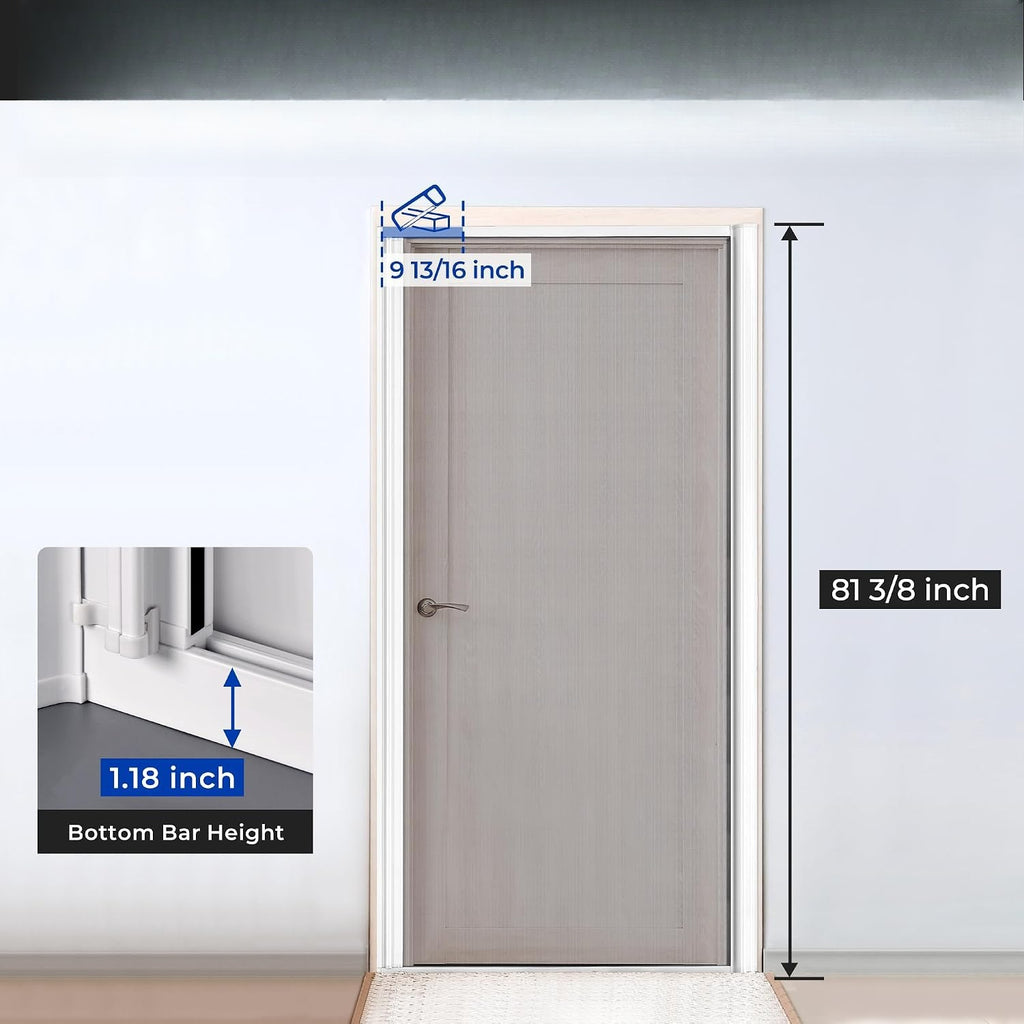 White Retractable Fiberglass Screen Door